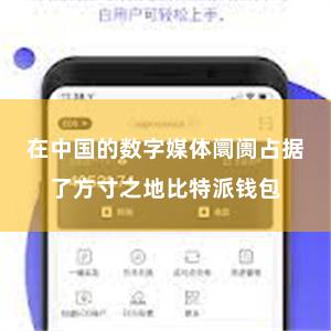 在中国的数字媒体阛阓占据了方寸之地比特派钱包